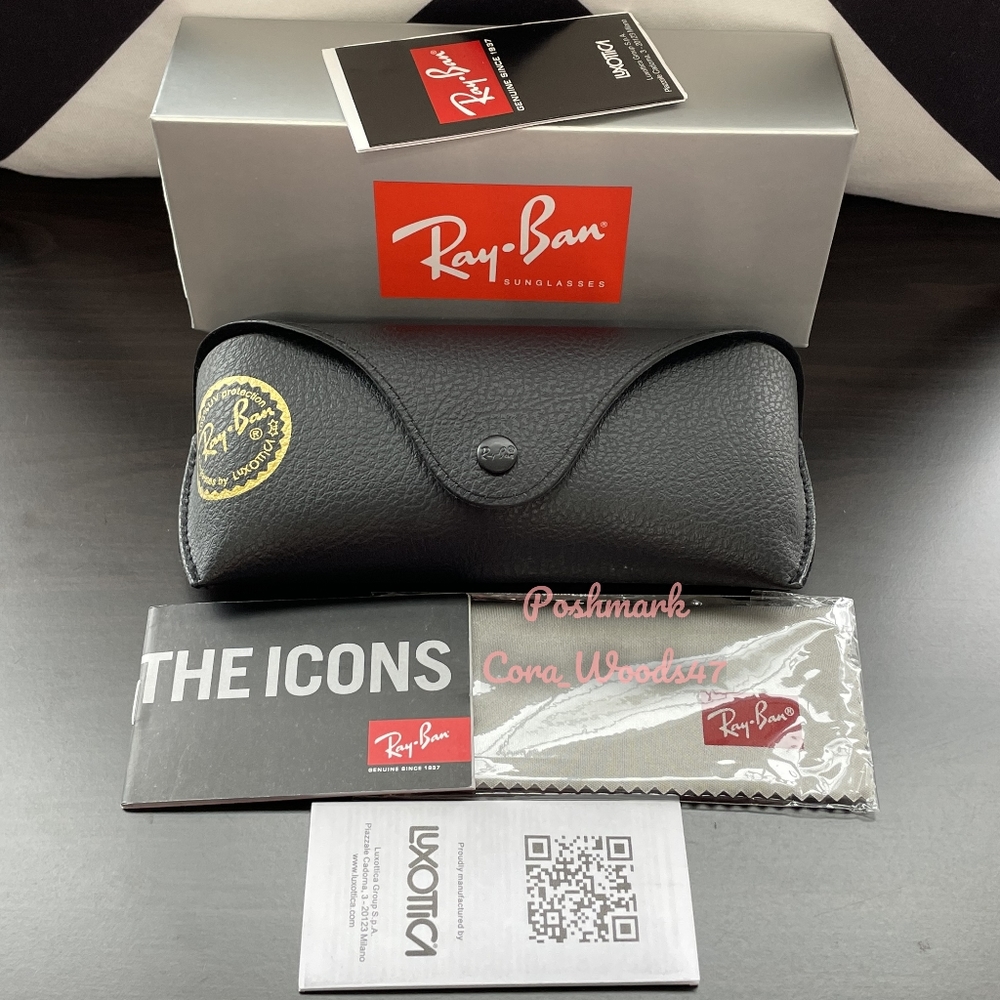 RayBan Wayfarer Black Lenses RB2140 Black Frame 50 / 54 Unisex New - Picture 10 of 16